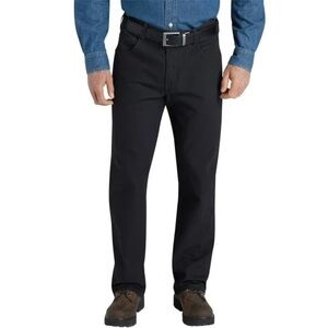 Genuine Dickies Men's Flex Duck Dungaree Jean, Size 38x32, Straight-Leg, Black